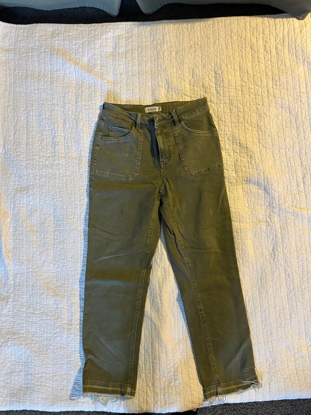 Maurices Olive Straight-Leg Utility Jeans